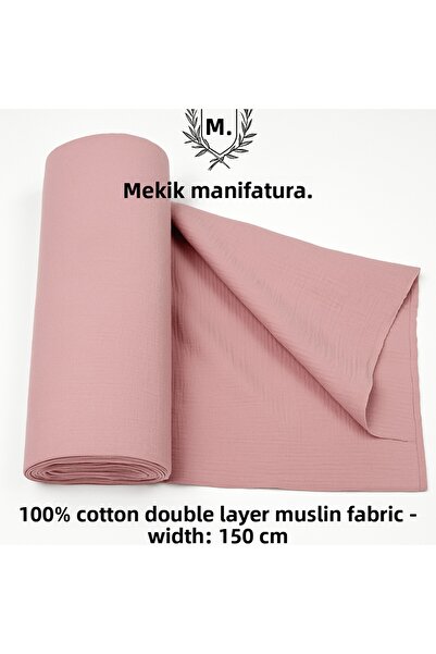 MEKİK MANİFATURA 100% Cotton Double Layer Muslin Fabric – Width 150 cm – Deco...