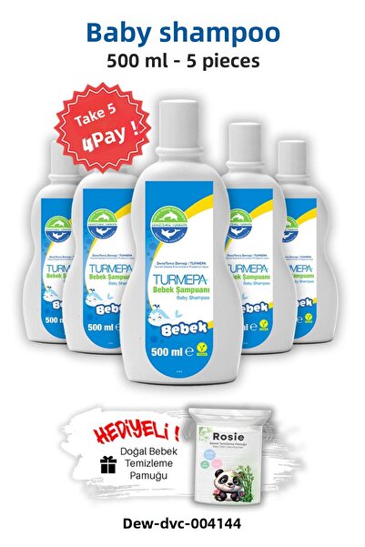 Turmepa Buy 5 Pay 4 Baby Shampoo 500 ml and Rosie Cotton Gift