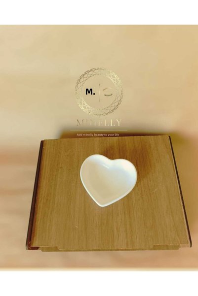 MİNELLY Luna Love White Decorative Heart Candle Holder |   Heart Shaped Tealight Candle Holder |   Minimalist Home Decor |   Handmade Concrete Look Candle Holder |   Modern Tabletop Accessory
