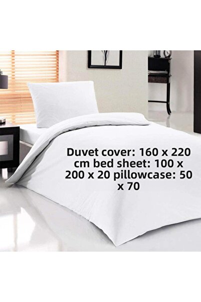 KORDAK Kütahya Havacı White Duvet Cover Set