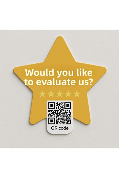 Komut بطاقة تعليقات جوجل - على شكل نجمة 20×20 سم