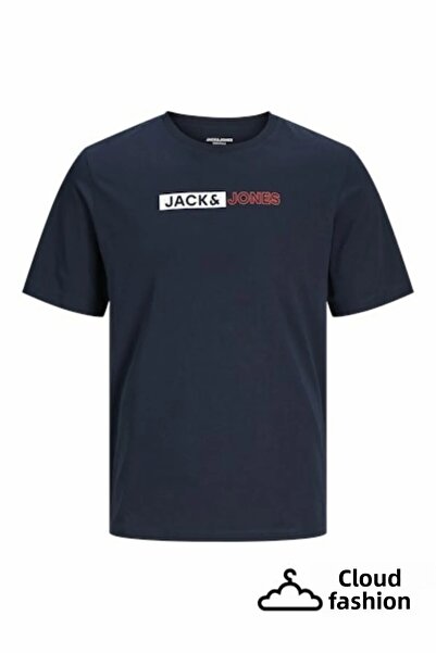 Jack & Jones Ανδρικό μπλουζάκι Navyblue2 Jjecorp Logo Tee Play Ss με λαιμόκοψη Noos 12233999-Navyplay2