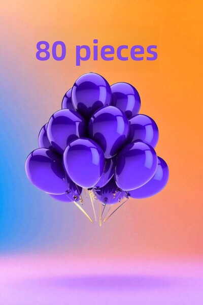 partylady مجموعة بالونات باللون الأرجواني مكونة من 80 قطعة - لحفلات أعياد الم...