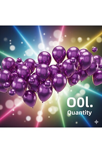 partylady مجموعة بالونات باللون الأرجواني مكونة من 100 قطعة - لحفلات أعياد ال...