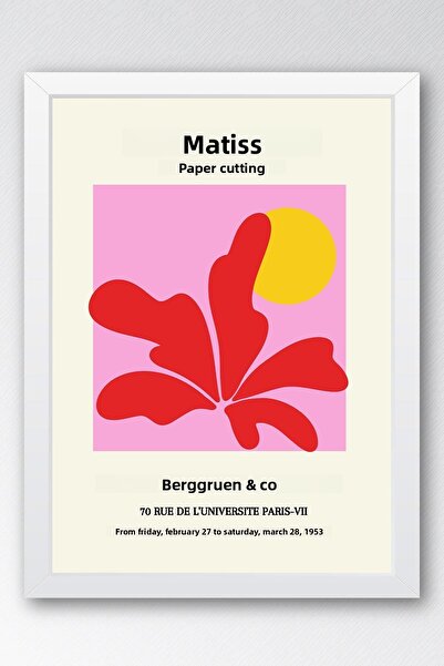 Saturn Henri Matisse Papiers Decoupes Framed Painting - Paper Cut Art - Eclectic Style Wall Decor