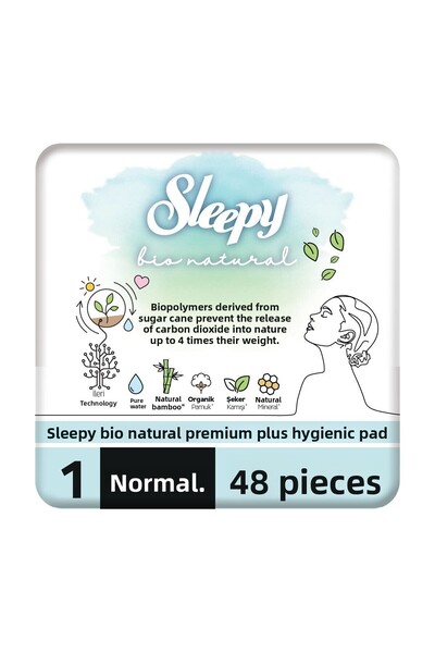 Sleepy بيو ناتشورال بريميوم بلس فوط صحية عادية 48 قطعة