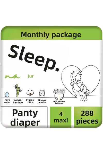 Sleepy حفاضات أطفال بانتي مقاس 4 طبيعي 96x3 288 قطعة