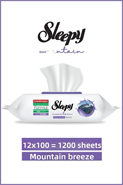 Sleepy Mountain Mountain Breeze 12X100 (1200 Sheets) Surface Cleaning Towel