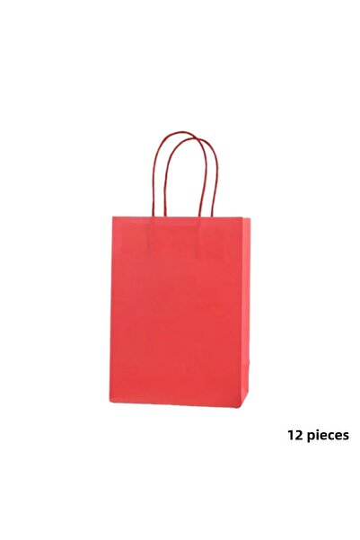 roco paper Set de mini pungi de hârtie cu mâner răsucit - 12 bucăți, petrecer...