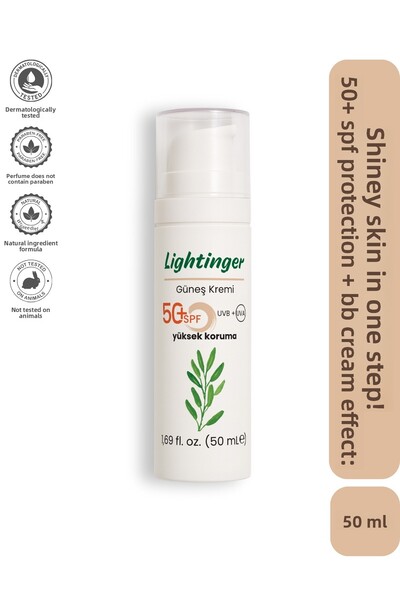 Naturaren كريم لايتينجر المضاد للشمس بمعامل حماية SPF 50+ 50 مل