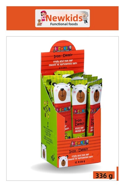 newkid وجبة طعام جيدة جديدة خاصة للأطفال، ألواح التمر بالبندق والموز - مع إضا...