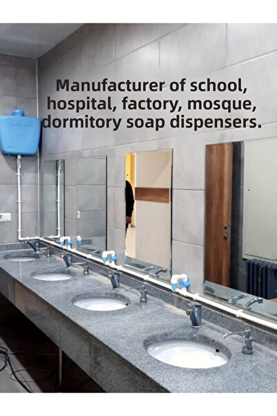 hilal kimya Central System 20 Kg Storage Soap Dispenser with 7 Taps and Bottom Press