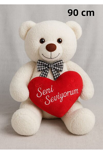 Heribom 90 cm Plush Bear Toy - Gift - Soft - Imported Fabric - with Heart