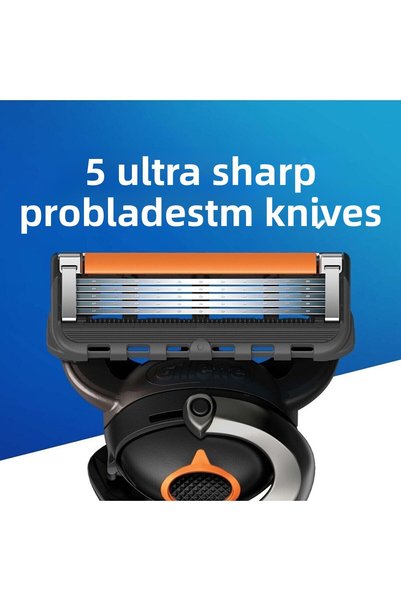 Gillette شفرة بديلة من Fusion 5 Proglide مكونة من قطعتين (مقر الإنتاج في ألمانيا - العبوة الجديدة)
