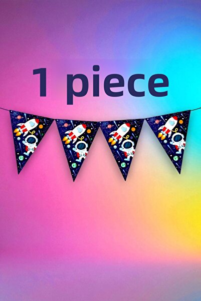 partylady 1 قطعة راية بتصميم الفضاء - زينة قابلة للتعليق للحفلات والفعاليات