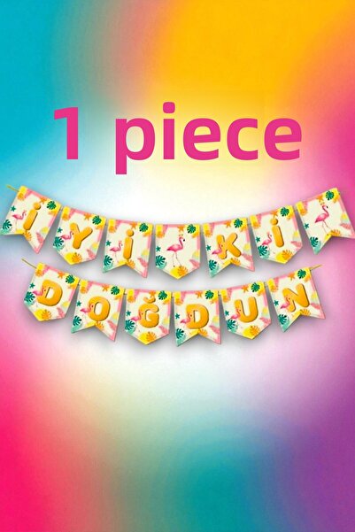 partylady 1 قطعة لافتة بتصميم فلامنغو - زينة قابلة للتعليق للحفلات والفعاليات