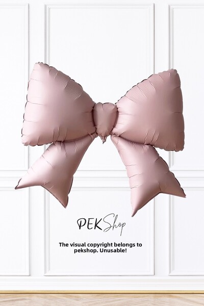 PEKSHOP Pink Big Bow Foil Balloon Bow Shaped Balloon