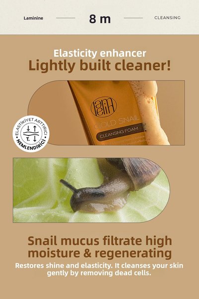 Lamelin Regenerating Cleansing Foam Containing Snail Mucus Extract Gold Snail Foam 150 ml