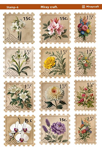 MirayDesign 1 foaie de autocolante tematice cu ștampile 12*17 cm pentru album...