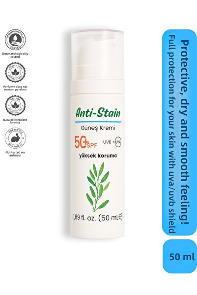 Naturaren Anti-Stain Anti-Stain Sunscreen Spf 50+ 50 ml