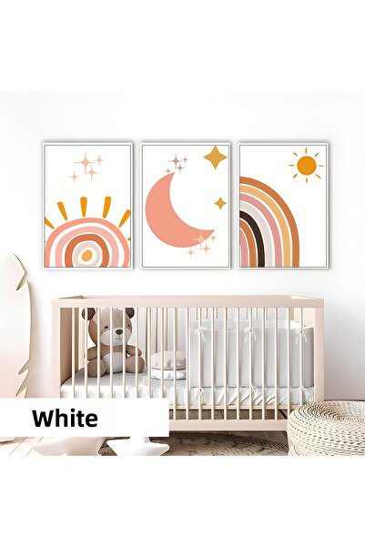 Harika bir ev Camera copiilor Living Room-Minimalist Modern Boho PINK MOON | ...