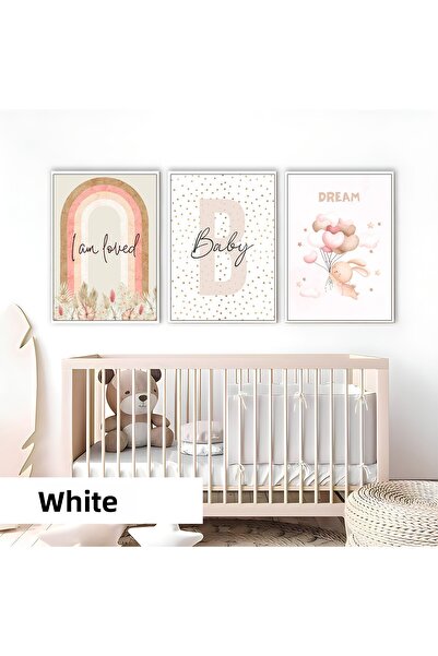 Harika bir ev Παιδικό δωμάτιο Σαλόνι-Μινιμαλιστικό Μοντέρνο Μποέμικο Ροζ Σχεδ...