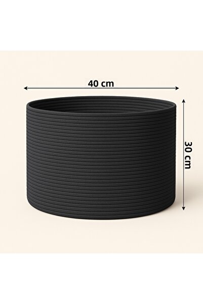 MaVaux Coș cu frânghie Amaterasu – 40x30 cm – Organizator decorativ și multif...