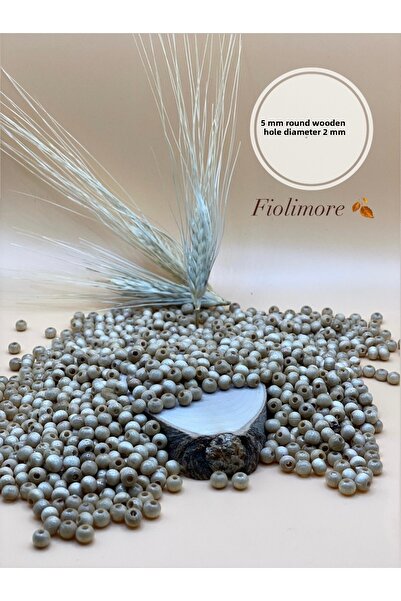 Fiolimore Mărgele din lemn lăcuit de 5 mm (25 grame, 315 bucăți) Diametrul gă...