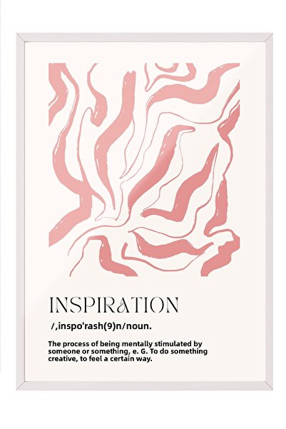 Zestia Tablou cu ramă albă, Scânteie de inspirație, Poster pentru decorul bir...