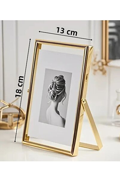 Verda Çerçeve 13X18 cm Gold Color Metal Frame! Stylish Decorative Photo Frame!