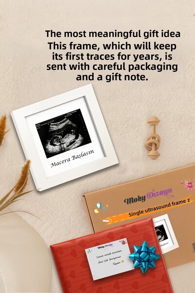 Moky Design Baby Ultrasound Photo Memory Frame, Newborn My First Photo Picture Keepsake, Baby Shower Gift