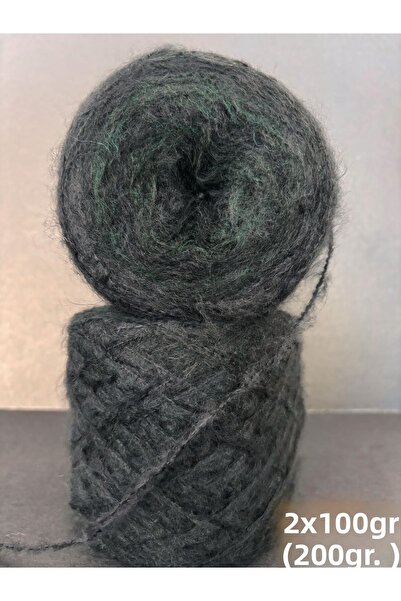 Ana&Kuzusu İplik Negru, verde (cu fibre abundențe) fir gros de tricotat moher...