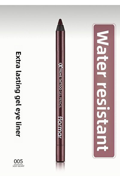 Flormar Matte Permanent Eye Liner (Bordo) - Extreme Tattoo Gel Pen - 005 Very...