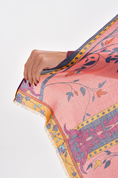 Axesoire 15215 Authentic Patterned Pink Shawl