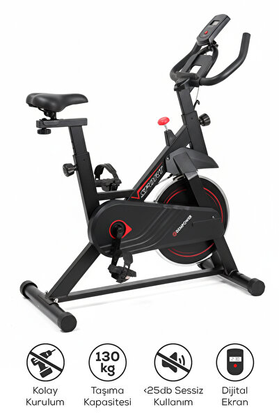 DEMPOWER Portatif Ayarlanabilir Dikey Kondisyon Egzersiz Bisikleti