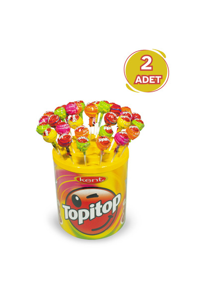 KENT Topitop Meyve Sulu Şekerleme 120'li Kavanoz - 2 Adet