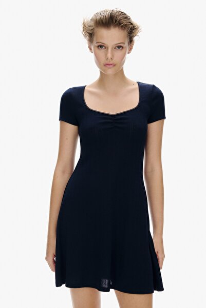 H&M Delik Desenli Jarse Elbise