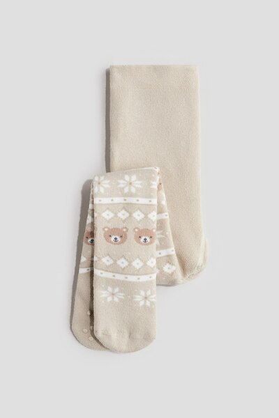 H&M Havlu Kumaş Astarlı Külotlu Çorap