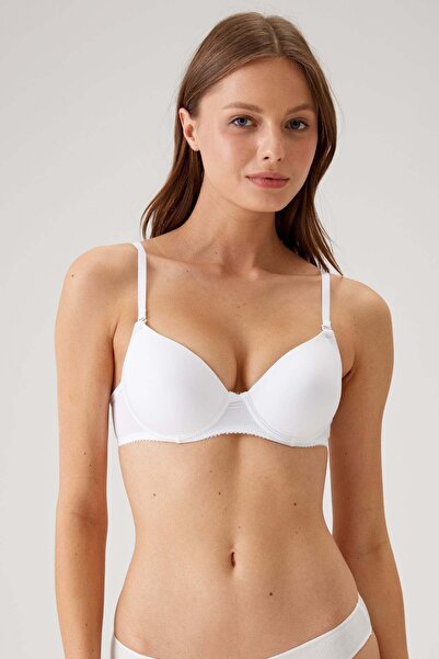 Pierre Cardin White Adria 6805 Micro Bra Set - Economical Pack of 2, Push up Padding, with C Cup Option
