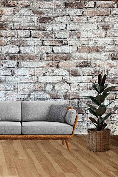 Bien Home 70x77 Cm Beyaz 0,54m² 3d Kendinden Yapışkanlı Tuğla Duvar Kağıdı Kaplama Panel Köpük-fc83