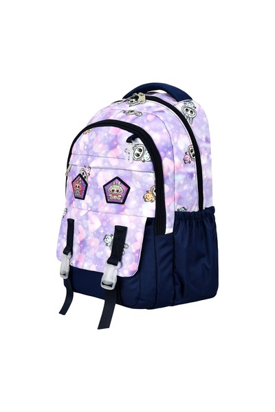 BGT BEGATİ Labubu Patterned Triple Girl's Elementary School Bag Set