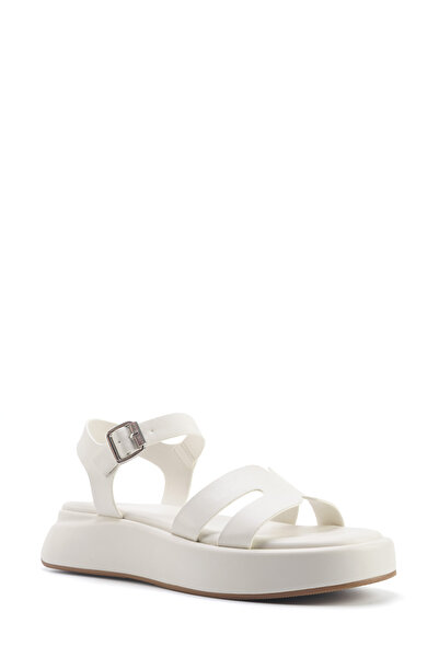 Nine West Velart 5Fx Off White Women's Thick Sole Sandals