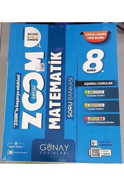 Günay Yayınları 8. Sınıf Matematik Zoom Serisi Soru Bankası Güncel