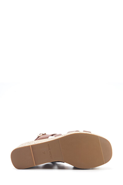 Nine West Monsa 5Fx Brown Women's Wedge Heel Sandals