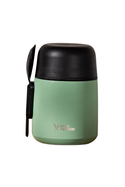 Star Termos Thermbox 500 ml Paslanmaz Çelik Yemek Termosu | Bebek Mama Ve Yemek Termosu - Yeşil