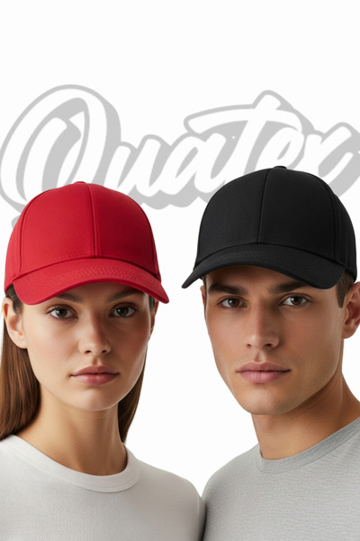QUATEX Black - Red Sports Cap Unisex Adjustable with Velcro Back a Quality Product