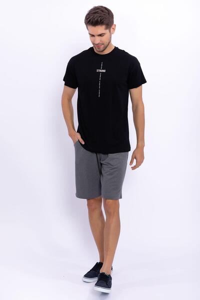 Arnetta 2044 Strong Чорний чоловічий комплект бермудів