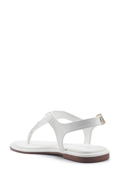 Nine West Ophelia 5Fx White Women's Flat Sandals