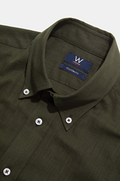 W Collection YEŞİL UZUN KOLLU GÖMLEK