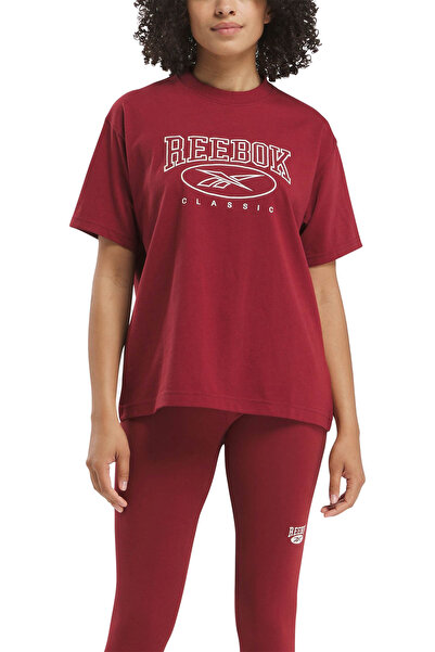 Reebok AE TEE Bordo Kadın Kısa Kol T-Shirt